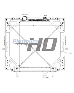 Peterbilt Plastic / Aluminum Radiator (With Framework)