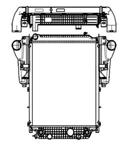 Thomas Bus Plastic / Aluminum Radiator (Cooling Module)