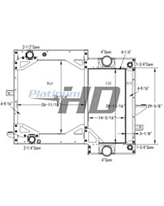 Gillig Bus Plastic / Aluminum Radiator (Cooling Module)