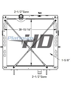 Peterbilt-Kenworth Plastic / Aluminum Radiator (With Framework)