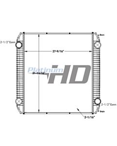 Thomas Bus Plastic / Aluminum Radiator