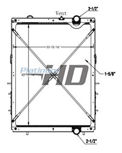 Peterbilt-Kenworth Plastic / Aluminum Radiator